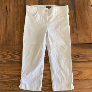 Stretchy White Capris